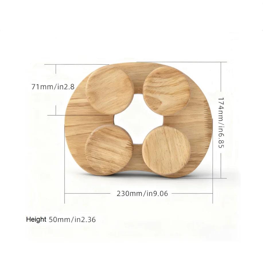 Wooden Sauna Headrest with rotatable disc, Sauna Pillow,Sauna Accessory for Stiff Neck, Shoulder Pain, Head Relaxation - Image 6