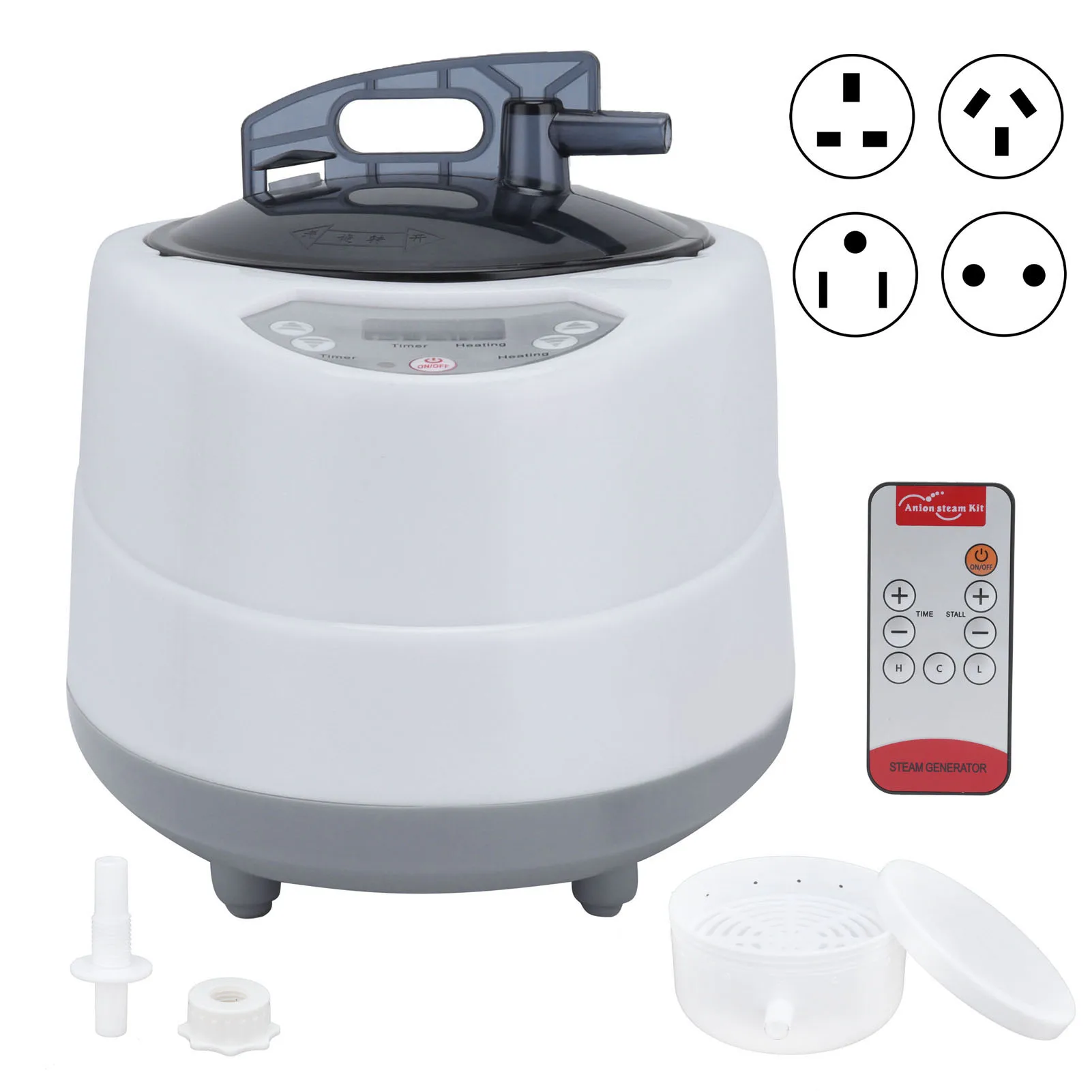 1000W Household Sauna Steamer Pot 2.0L Portable Sweat Spa Steam Pot for Body Detox - Image 6