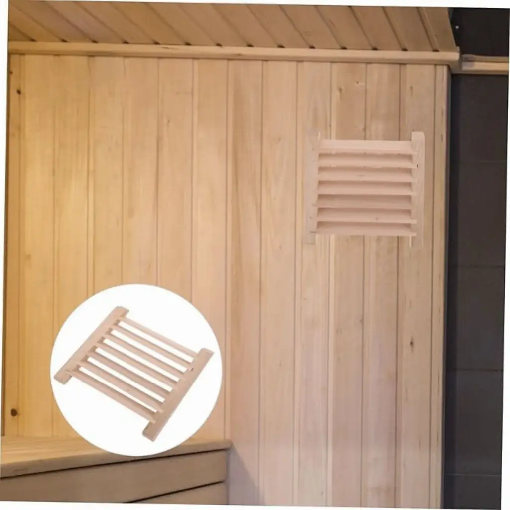 Wooden Sauna Air Ventilation Grille Breathable Steam Room Vent Panel Privacy Easy Installation Wood Sauna Ventilation Tool - Image 6
