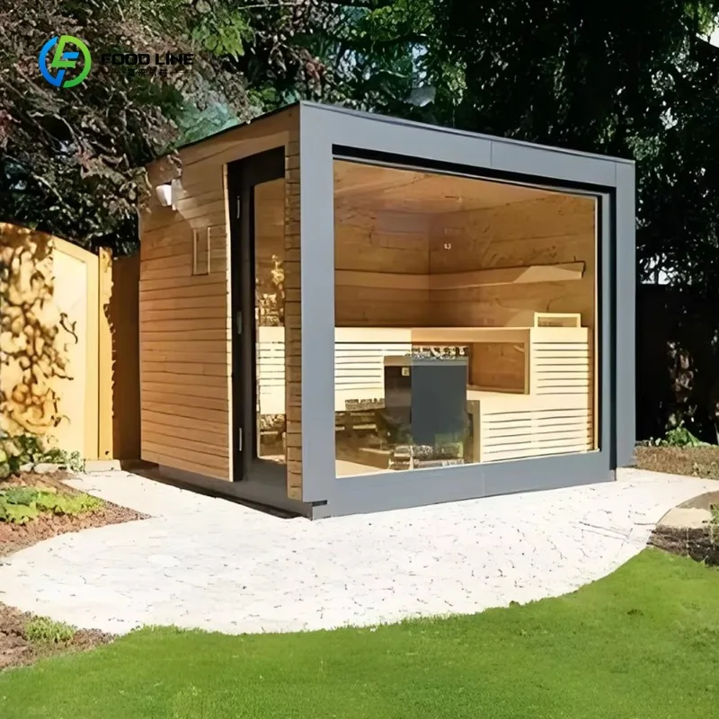 Cedar Barrel Sauna Outdoor Sauna Room for Easy to Assemble Dry Sauna Bath Room With Electric Heater - Image 5