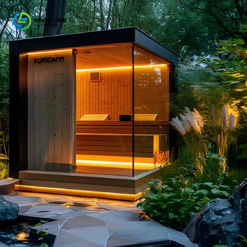 Outdoor Sauna Room Solid Wood Dry Steam with Electric Heater for Villa Home Backyard Garden Courtyard Best Selling Customized