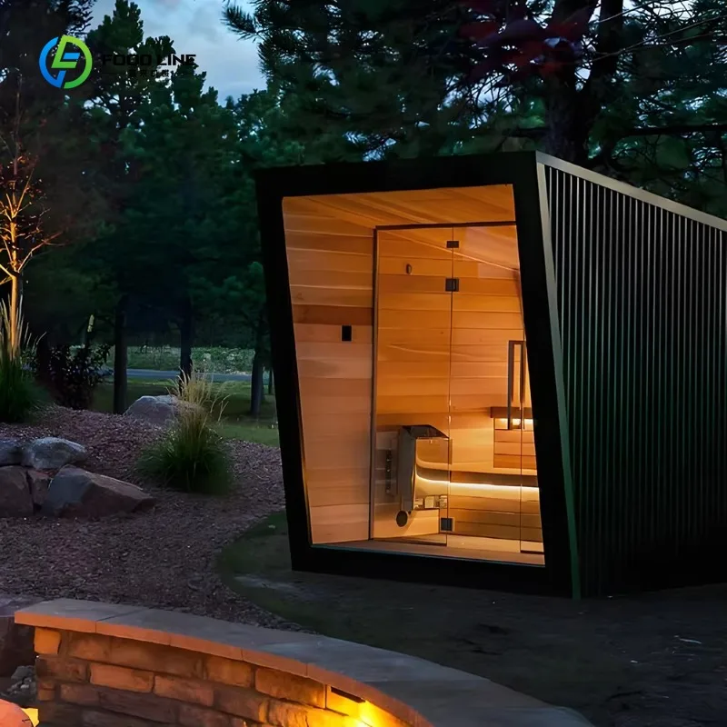 Outdoor Sauna Room Solid Wood Dry Steam with Electric Heater for Villa Home Backyard Garden Courtyard Best Selling Customized - Image 2