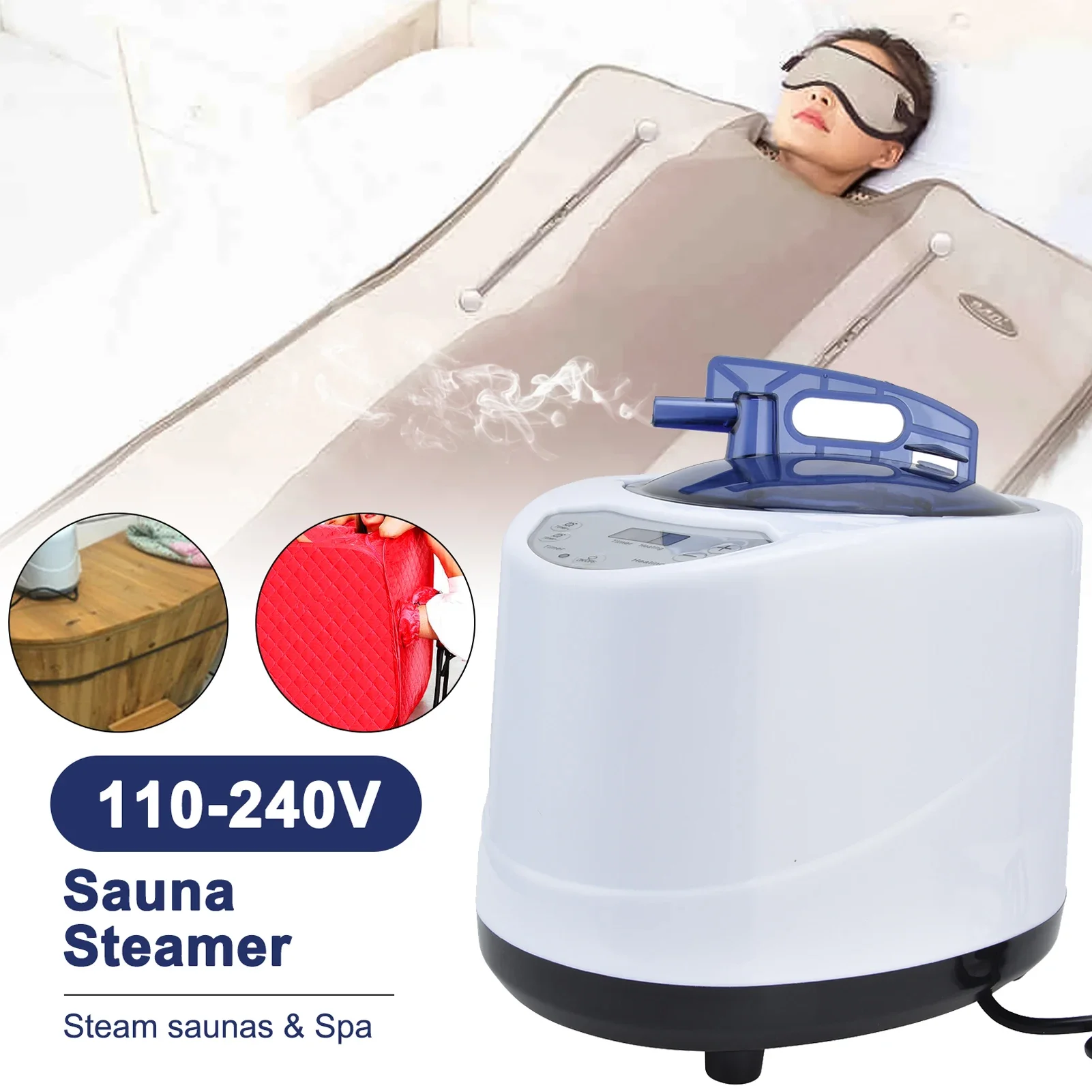 1000W Sauna Steamer Pot Machine Portable Sauna Steam Generator Fumigation Machine for Home Spa - Image 2