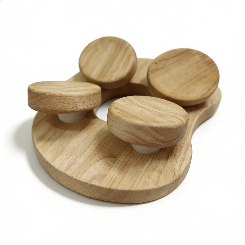Wooden Sauna Headrest with rotatable disc, Sauna Pillow,Sauna Accessory for Stiff Neck, Shoulder Pain, Head Relaxation - Image 3
