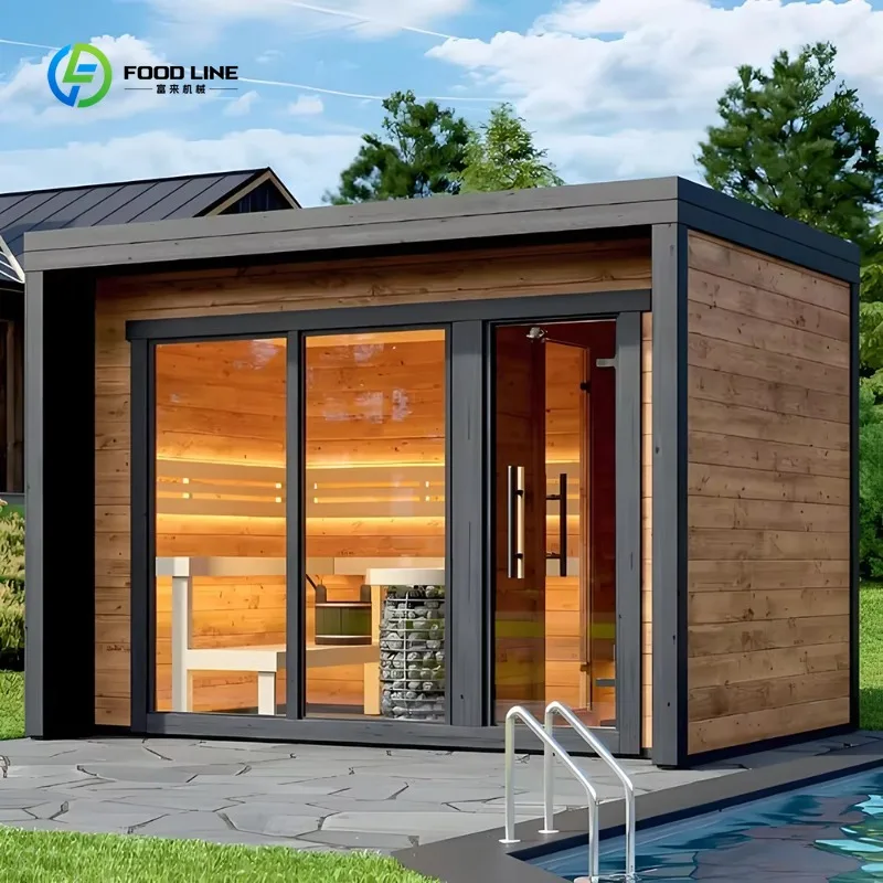 Outdoor Sauna Room Solid Wood Dry Steam with Electric Heater for Villa Home Backyard Garden Courtyard Best Selling Customized - Image 4