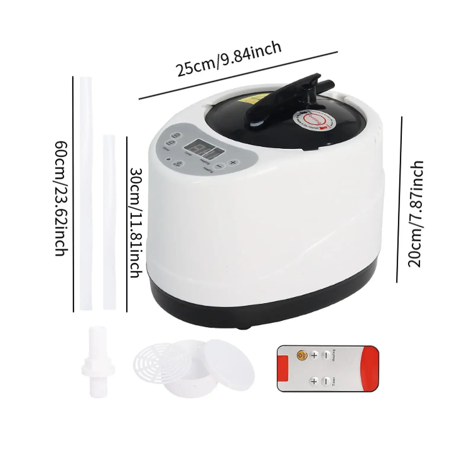 3L Sauna Steamer Stainless Steel Liner Large Capacity Sauna Steamer Pot, Home SPA Accessories with Remote Control for SPA Hotel - Image 6