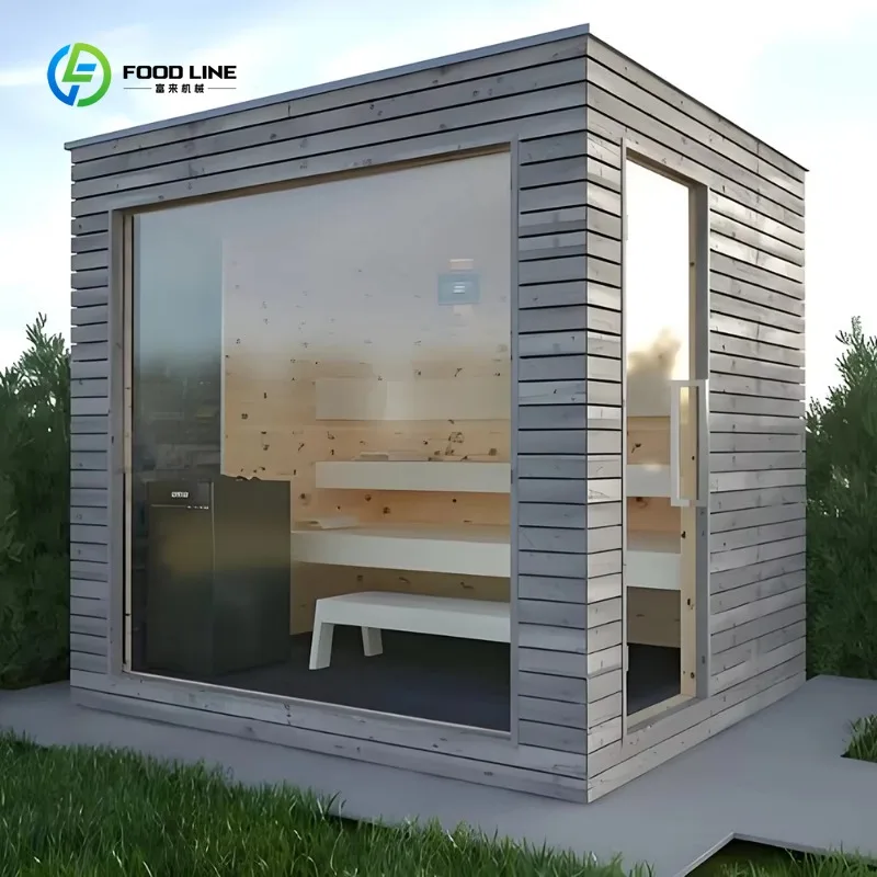 Cedar Barrel Sauna Outdoor Sauna Room for Easy to Assemble Dry Sauna Bath Room With Electric Heater - Image 2