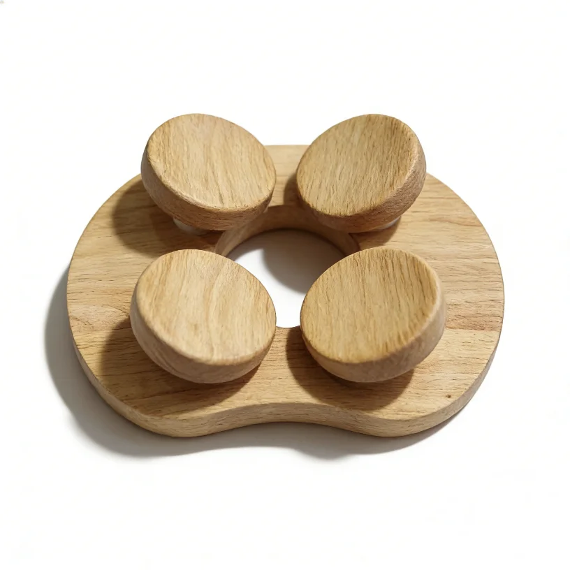 Wooden Sauna Headrest with rotatable disc, Sauna Pillow,Sauna Accessory for Stiff Neck, Shoulder Pain, Head Relaxation - Image 2